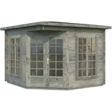 Palmako Pavillon Melanie 7 m2 Low - 28 mm grau tauchgrundiert