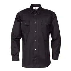 Hemd Langarm "1655" Basic - XL - schwarz