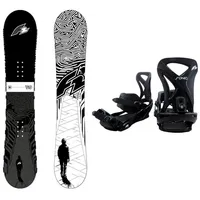 F2 Set Snowboard Blackdeck wide Schwarz/Weiss 157w cm +