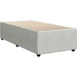 vidaXL Boxspringbett mit Matratze Hellgrau 100x200 cm Samt
