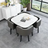 OCAZI esstisch,Rundes Esstisch-Set,Küchen-Esstisch-Set,Schlichter Kleiner runder Tisch,Runder Konferenztisch,rundes modernes Esstisch-Set,Tisch- und Stuhl-Set - #30-90 * 75cm/35.4 * 29.5in(WxH)