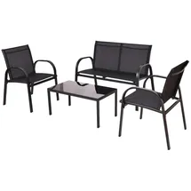 FRG Loungeset 4-tlg. Schwarz