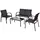 FRG Loungeset 4-tlg. Schwarz