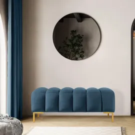 konsimo® Sitzhocker Veloursstoff 160 x 50 x 50 cm Blau