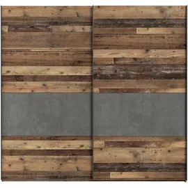 Forte Schwebetürenschrank Clif 220 x 211 x 61 cm Grau