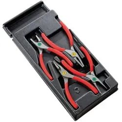 Facom Kunststoffmodul - Sicherungsringe-Zangen, gerade Backen 4-tlg.