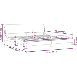 vidaXL Dover 200 x 200 cm Weiß