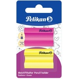 Pelikan Radierer NEON mit Bleistifthalter, 2 Stück (sortiert, keine Farbauswahl möglich!)
