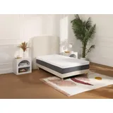 vente-unique Matratze - 90 x 190 cm - 7-Zonen-HD-Schaumstoff & Memory-Schaum-Auflage - Mit abnehmbarem Bezug - Stärke 20 cm - KELIH von YSMÉE