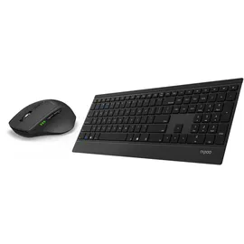 Rapoo 9500M Tastatur & Mouse Schwarz