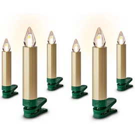 Krinner Baumkerzen LED 9 cm Gold 9 m