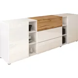 INOSIGN Sideboard »BERLIN«, Moderne grifflose Kommode Breite 190 cm, offene Fächern/ Schubladen,