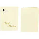 RÖSSLER Papier 2160388803 - Doppelkarten DIN A6, gehämmert, 20 Stück, ivory