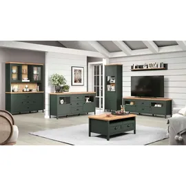 trendteam Sideboard 119 x 84 x 35 cm Tannengrün / Eiche grün