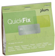 Plum QuickFix Alu Refill Pflaster, Wundpflaster mit Aluminium-Wundauflage für QuickFix Pflasterspender, 1 Nachfüllpackung = 45 Pflaster