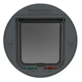 Cat Mate Katzenklappe für Glas mit manueller 4-Wege-Verriegelung – (210) grau
