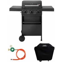 TAINO Compact 3+0 Gasgrill Set mit Gasregler und Abdeckhaube