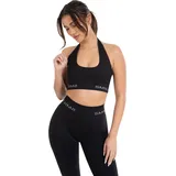 Smilodox Damen Sport BH Azura Schwarz, XL