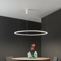 LUCE ambiente Design HOOP 1-flg. 120 cm rund/Aluminium/weiß