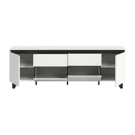 VCM Tomasa Lowboard 180x64 cm Weiß/Schwarz Spanplatte