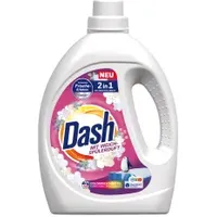 Dash 2 in 1 Colorwaschmittel mit Weichspülerduft 504022 , 2,25 Liter - Henkelflasche, 50 Waschladungen