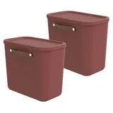 Rotho Maloja Aufbewahrungsbox 39,5 x 26,5 x 34 cm 2-tlg. rot