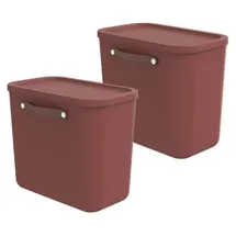 Rotho Maloja Aufbewahrungsbox 39,5 x 26,5 x 34 cm 2-tlg. rot