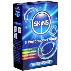 «Performance Rings» transparente, dehnbare Penisringe (3 Stück) 3 St