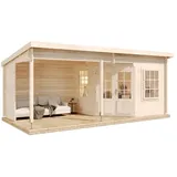 Alpholz Gartenhaus Carl-28 Pultdach Unbehandelt 622 cm x 332 cm