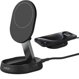 Belkin BoostCharge Pro wireless charging stand - magnetic convertible with Qi2 - + AC power adapter - 15 Watt