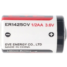 Eve Lithium 3,6V Batterie ER14250V 1/2AA Batterie -55 °C bis 85 °C Grad