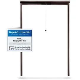 APANA Insektenschutz Fenster Rollo 160 x 160 cm braun