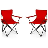 BigDean Campingstuhl Rot 2 St.
