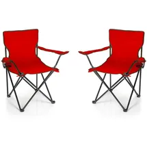 BigDean Campingstuhl Rot 2 St.