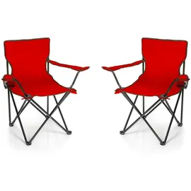BigDean Campingstuhl Rot 2 St.