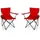 BigDean Campingstuhl Rot 2 St.