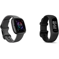 Fitbit Sense 2 by Google – Smartwatch Damen/Herren & Garmin vívosmart 5 – Fitness-Tracker mit extragroßem OLED-Touchdisplay