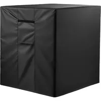 Vevor Klimaanlagenabdeckung, 960 x 960 x 1010 mm, dreischichtig, wasserdichtes Polyestergewebe, Schutzhülle, universelle Passform, Schutzabdeckung für Klimaanlagen im Freien, schwarz