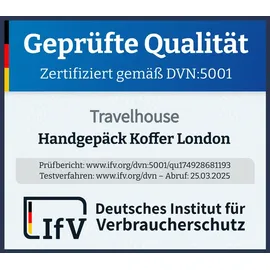 TRAVELHOUSE London 4-Rollen Cabin 55 cm / 47 l schwarz/grün/grau/gold/rot/silber