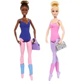 Barbie Ballettstudio Set mit 2 Puppen und 9 Zubehörteilen (HXC37)