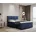 panda möbel Boxspringbett 140x200 mit Bettkasten Dunkelblau Matratze und Topper Doppelbett REVE Panda Möbel Dunkelblau