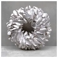 Couronne co. Deko Kranz Palmblatt Natur Weiß 40 cm