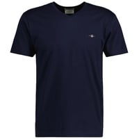 GANT T-Shirt mit V-Ausschnitt - Dunkelblau - M