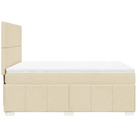 vidaXL Boxspringbett 140 x 200 cm Creme