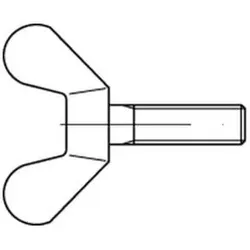 DIN 316 Flügelschraube deutsche Form M12x30 Messing blank