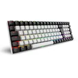 Sharkoon SGK50 S2 White, schwarz/weiß, LEDs RGB, Gateron Yellow DE (4044951040858)