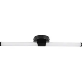 EGLO LED Spiegelleuchte Ramola, Lampe Spiegel Badezimmer, Spiegellampe aus Metall in Schwarz und Kunststoff in Weiß, warmweiß - kaltweiß, IP44, L 60 cm