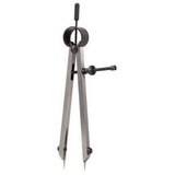 KS Tools 300.0429 Präzisions-Feder-Spitzzirkel mit auswechselbaren Spitzen, 130mm