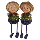 ABC home | Kantenhocker Wichtelkinder | Polyresin | 2er Set