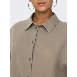 Jdy Hemdbluse JDYTHEIS LIFE 3/4 CROP SHIRT WVN NOOS Grau XS
